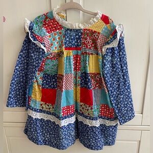 Vintage patchwork patter dress 2/3t